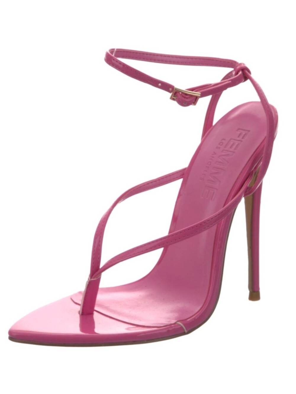Femme LA Hot Pink Strappy Stiletto Sandal Size 37